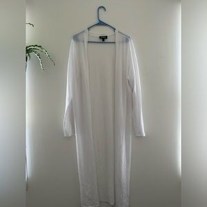 White Soft Long Sleeve Cardigan